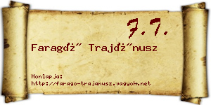 Faragó Trajánusz névjegykártya
