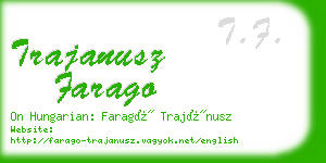trajanusz farago business card